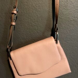 CLARKS Shoulder Pink Blush Leather Purse Crossbody Bag NEW